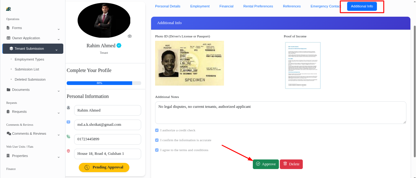 Tenant Onboarding Flow